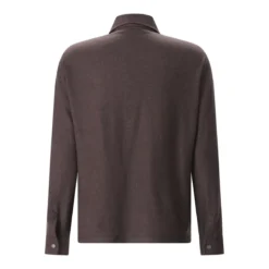 Maurizio Baldassari Overshirt aus Kaschmir-Mix braun Hemdjacke