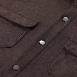 Maurizio Baldassari Overshirt aus Kaschmir-Mix braun Hemdjacke
