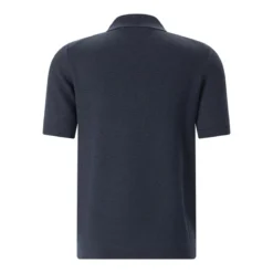 Maurizio Baldassari Poloshirt aus Baumwollstrick dunkelblau Poloshirt