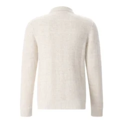 Maurizio Baldassari Strickjacke aus Leinenmix weiß Strickjacke