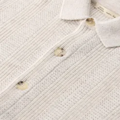 Maurizio Baldassari Strickjacke aus Leinenmix weiß Strickjacke