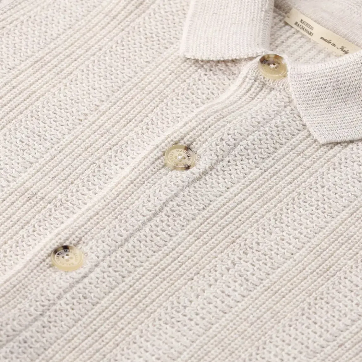 Maurizio Baldassari Strickjacke aus Leinenmix weiß Strickjacke