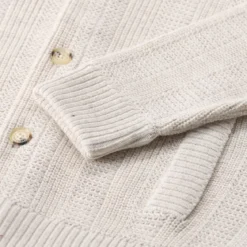 Maurizio Baldassari Strickjacke aus Leinenmix weiß Strickjacke