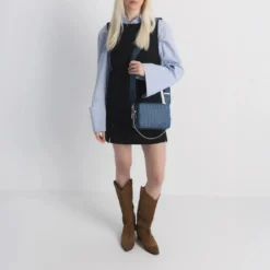 MICHAEL Michael Kors Bryant Md Dblzp Chn Camera Xbody River Blue Crossbody Bag