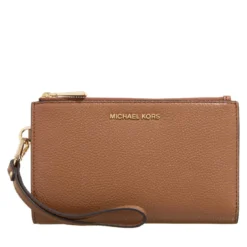 MICHAEL Michael Kors Dblzp Wristlet Luggage Wallet On A Chain