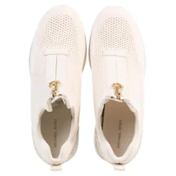 MICHAEL Michael Kors Emmy Wedge Zip Slip On Vanilla Mlti Low-Top-Sneaker