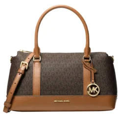 MICHAEL Michael Kors Md Tz Satchel Brn/acorn Satchel