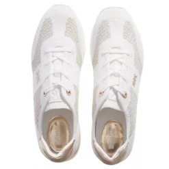 MICHAEL Michael Kors Monique Knit Trainer Pale Gold Low-Top-Sneaker