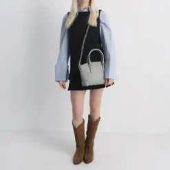 MICHAEL Michael Kors Murphy Md Ew Dome Satchel Quarry Grey Satchel