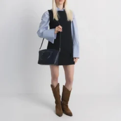MICHAEL Michael Kors Murphy Md Ew Dome Satchel Dress Blues Satchel