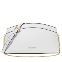 MICHAEL Michael Kors Sm Dome Chn Clutch Xbody Optic White Clutch
