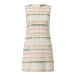 Missoni Mini-Etuikleid im gestreiften Design Beige Etuikleid