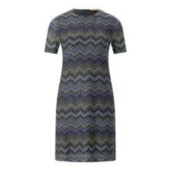 Missoni Minikleid mit Zickzack-Design blau Minikleid
