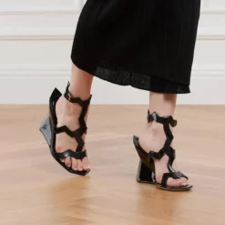 Missoni M09 Ponza Mirror Black Riemchensandalen