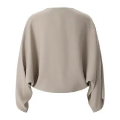MM6 Maison Margiela Drapiertes Blusenshirt grau Bluse