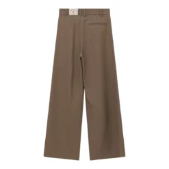 MM6 Maison Margiela Weite Hose mit Bundfalten braun Stoffhose