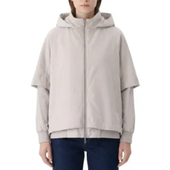 Moorer Jacke Talitha aus Veloursleder grau Übergangsjacke