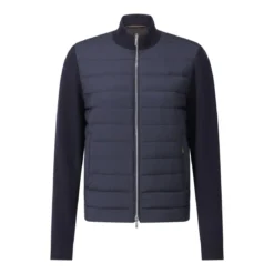 Moorer Strickjacke Duncan mit Daunenstepp Dunkelblau Steppjacke