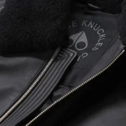 Moose Knuckles Lederjacke Toba schwarz Übergangsjacke