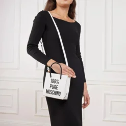Moschino 100% Pure Moschino Shoulder Bag Fantasy Print White Crossbody Bag