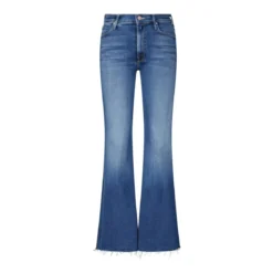 Mother Petite Flared Jeans Lil Doozy Blau Ausgestellte Jeans