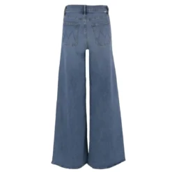 Mother Wide-Leg Denim Jeans With High Waist Grey Wide Leg Jeans