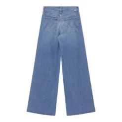 Mother Wide-Leg Denim Jeans With High Waist Grey Wide Leg Jeans