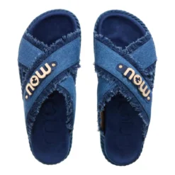 Mou Criss-Cross Sandal Denim Denim Slides