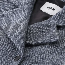 MSGM Jacke aus Alpakawolle blau Übergangsjacke