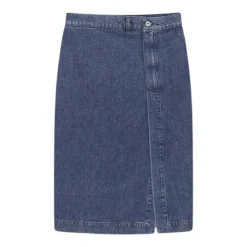 MSGM Midirock aus Denim blau Maxirock