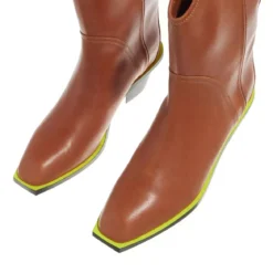 MSGM Stivale Donna Boot Brown Stiefeletten