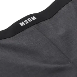 MSGM Straight-Fit Hose aus Woll-Mix grau Stoffhose