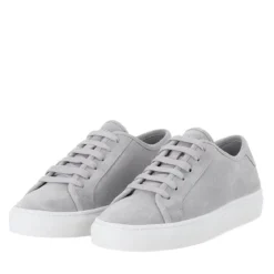 National Standard Sneaker aus Leder grau Schnürschuhe