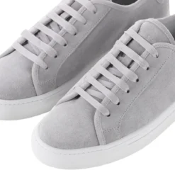 National Standard Sneaker aus Leder grau Schnürschuhe