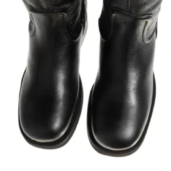 Nubikk Eve Leva Fur Black Grain Biker Boots