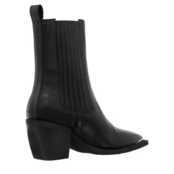 Nubikk Liv Loua Metal Black Leather Cowboy-Stiefel