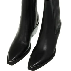 Nubikk Liv Loua Metal Black Leather Cowboy-Stiefel