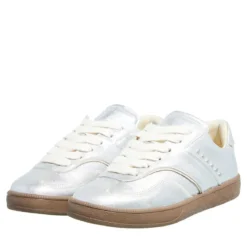 Nubikk Ray Owen Studs (L) Silver Metallic Shiny Mocca Low-Top-Sneaker
