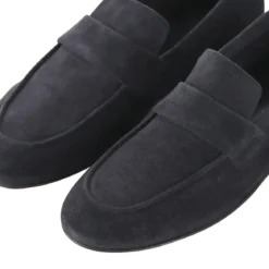 Officine Creative Loafer aus Veloursleder blau Schnürschuhe