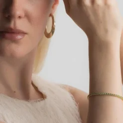 Pandora Sparkling Green Tennis Bracelet 14k vergoldet Armband