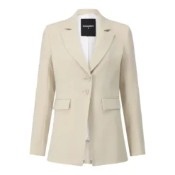 Patrizia Pepe Blazer mit Logo-Manschetten Beige Blazer