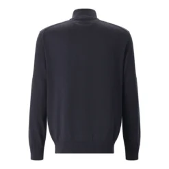 Paul & Shark Troyer mit Seide & Baumwolle blau Pullover