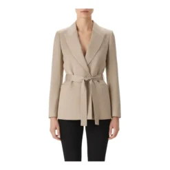 Peserico Blazer mit Taillengürtel braun Blazer