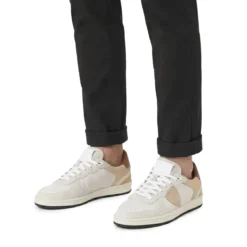 Philippe Model Low-Top Leather Sneakers With Suede Accents Grey Schnürschuhe