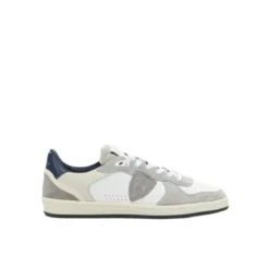 Philippe Model Low-Top Leather Sneakers With Suede Accents Grey Schnürschuhe
