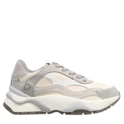 Philippe Model Odeon Low Woman Veau Mixage_Gris Low-Top-Sneaker