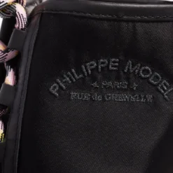 Philippe Model Paris Haute High Woman Textile Fur_Noir Noir Stiefel