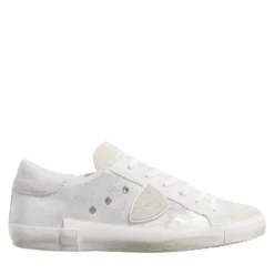 Philippe Model Prsx Low Woman Metal Argent Low-Top-Sneaker