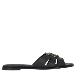 Pinko Milly 04 - Slipper Calf Leather Black Black Slides