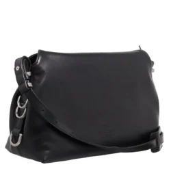 Pinko New Saddle Nero Limousine - Matt Silver Schultertasche